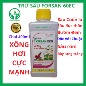 Thuốc trừ sâu Forsan 60EC Chai 400ml thành phần Dimephenthoate 600g/l diệt sâu đục bẹ lúa sâu keo mùa thu sâu đục thân bọ xít bọ trĩ rầy xanh Nông Nghiệp HG