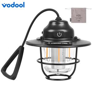 VODOOL Camping Light 1200mAh Mini Metal Chandelier IPX4 Waterproof Retro Atmosphere Chandelier Stepless Dimming Type C Charging