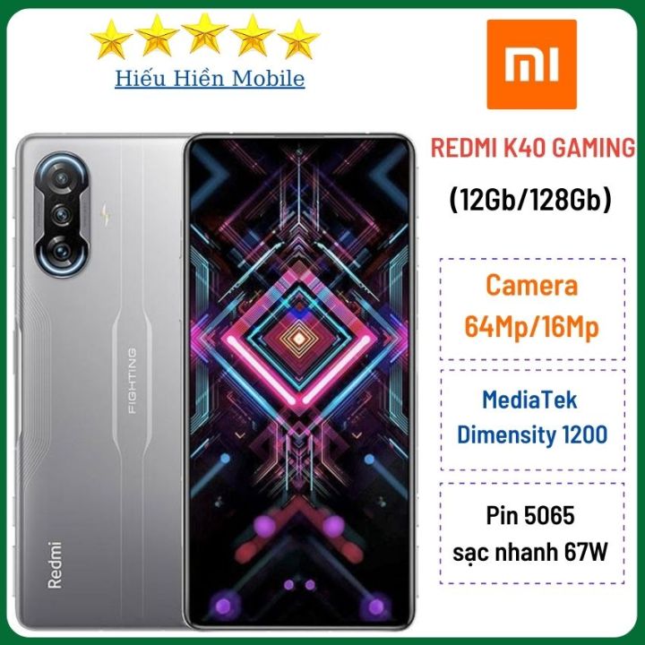 Điện thoại Xiaomi Redmi K40 Gaming, gaming phone cấu hình cao Ram 12/128, pin 5065mAh, sạc siêu nhanh 67W, chip Dimensity 1200 8 nhân, loa JBL cực kì chất lượng, màn hình tần số 120Hz-Hàng Nhập khẩu-Hiếu Hiền Mobile