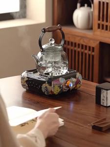 Electric Health Kettle Health Tea Coffee  Electric Tea Pot  Glass Kettle Electric Health Pot CMachinese Style Light Luxury Home Office Loop-Handled Teapot Glass Heat-Resistant Tea Cooker 烧水壶 养生壶多功能