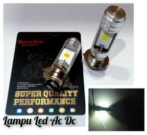 Lampu Depan Motor LED PUTIH Bebek & Matic 2sisi AC DC H6 12v-80v 8 Titik / 8 Mata / H4 Vixion Kaki 3 HDoem