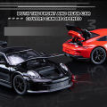 LEO 1:32 Porsche 911 GT3 รถบรรทุกโมเดลรถยนต์ของเล่นอัลลอยหล่อขึ้นรูปสำหรับเด็กของเล่นยานพาหนะสะสมงานอดิเรก. 