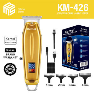 TRIMER KEMEI KM 426 ALAT CUKUR ELECTRIK CORDLESS CAS ISI ULANG  CLIPPER LCD DISPLAY