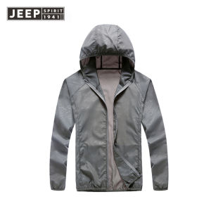 JEEP SPIRIT Spring and Summer Outdoor Sun Protection Clothing Mens and Womens Skin Windbreaker UV Protection Sun Protection Clothing