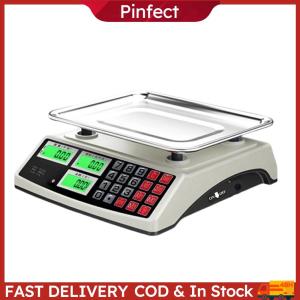 40kg/1g Commercial Price Scale with Stainless Steel Plate Counting Weight Scale Waterproof Electronic Small Scale for Farmers Market Meat Shop