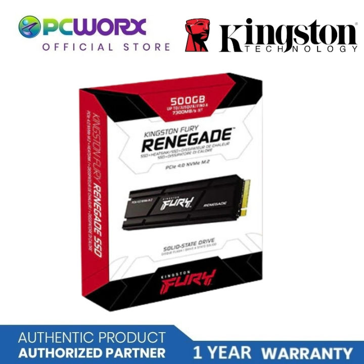 Kingston SFYRSK/500G Fury Renegade PCIe 4.0 NVMe SSD W/ HEATSINK ...