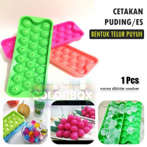 MR Cetakan Puding Bentuk Telur Puyuh Cetakan Agar-Agar Jelly Coklat Ager Cetakan Puding Telor Puyuh Cetakan Es Batu Telur Bulat Cetakan Ice Ball - 1 Pcs Warna Random