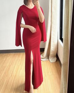 Red Evening Gown - Cassiopeia Long Gown by Trendsetter Sunday