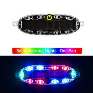 SEAMETAL Car Solar Flashing Warning Light Emergency Light Electric Motorcycle Truck Brake Taillight Waterproof Strobe Light