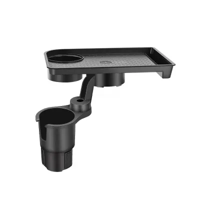 Car Cup Holder Expander Multi-Function Drink Holder with Food Table 360-Degree Adjustable Base Tray for Snacks-152c4c8b