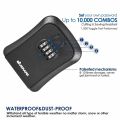 KIPRUN Key Lock Box,  4-Digit Combination Waterproof Portable Key Storage Lock box Wall Mount 5 Key Large Capacity for House Key, Special Car Key, ID Card. 