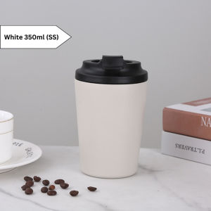 Ready Stock 350ml Thermal Insulation Stainless Steel PP Plastic Leakproof Iced Hot Coffee Bottle Anti Slip Non Slip Cold Heat Resistance Small Water Drinking Bottle Tumbler Viral Portable Travel Gym School Office Car Botol Air Kecil Sukan Minum Cawan Kopi