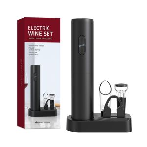 Local shipment Electric Bottle Opener Set Automatic Wine Corkscrews Wine Dispensers Storage Boxes Foil Cutter Gift Sets Vacuum Corkscrew Accessory Sets Bar Essentials