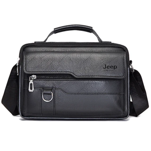 Tas Selempang Pria Waterproof Besar Bahan Kulit Original JEEP Anti Air Premium Leather PU Messenger Sling Bag For Men