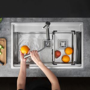 Chậu Rửa Chén Malloca MS 6302T - 1 Ngăn - Ngang 75cm - Chất Liệu Thép Không Gỉ Cao Cấp - Bộ Xả Thông Minh Ngăn Mùi - Bề Mặt Dễ Vệ Sinh - Bảo Hành 3 Năm Tại Nhà - Hàng Chính Hãng