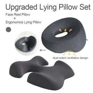 ErgoComfort Memory Foam Face Rest Pillow - Adjustable Breathable Anti-odor Face Cradle For Deep Sleep
