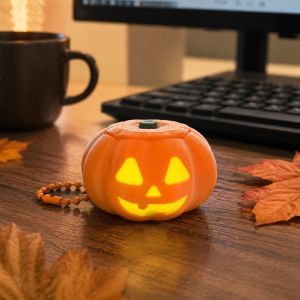 CHANBAEK Fidget Toy Halloween Pumpkin Clicker Keychain Funny Creative 3D Printed Pendant Cute Keyboard-style Decompression Button Toy Bag Accessory