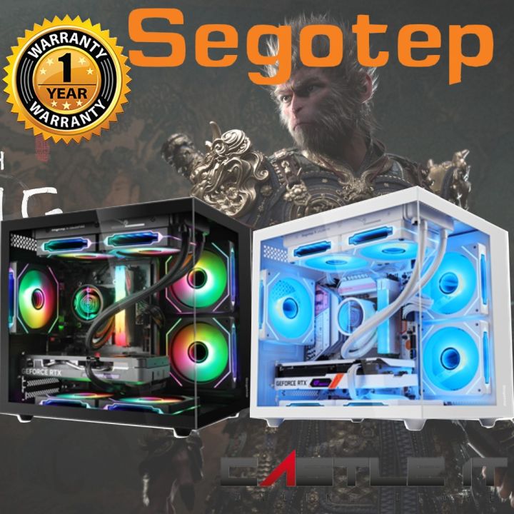 Segotep SYNRAD WHITE ATX Case Premium RGB Tempered Glass E-ATX