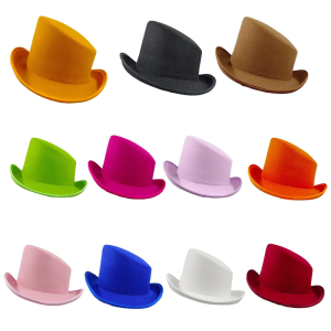Unique Slanted Border Hat Performances Stage Hat Magicians Party Themed Hat for Parties and Shows