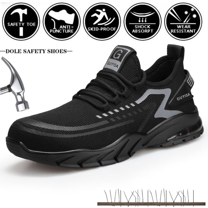 Lightweight Safety Shoes for Men Steel Toe Slip on Composite Work Shoes ...