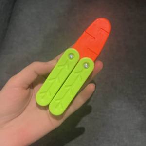 PAPITE【Free Ship】Gravity Retractable Cutter Toy for Kids Children Cartoon Carrot Knife Toy Gift for Kid Decompression Toy Birthday Christmas Gift【Fast delivery】