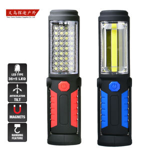 AE Multifunctional LED Work Light USB Rechargeable Auto Repair Emergency Light Outdoor Camping Rotating Magnetic Flashlight