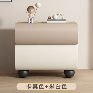 [Cozy ]Italian Luxury Creative Design Rotating Bedside Table Bedroom Simple Modern Solid Wood Bedside Storage Cabinet