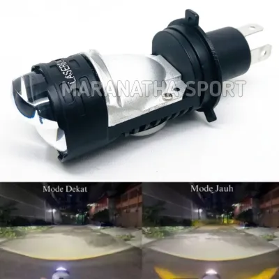 Lampu Laser LED H4 Projektor 45 watt Full Aluminium