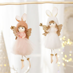 Gauze Skirt Christmas Angel Girl Doll Oranments Xmas Tree Hanging Pendants Merry Christma Decor Gifts Happy 2023 Noel Supplies