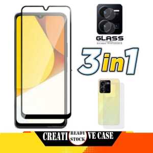 PROMO PAKET 3 INC 1 Tempered Glass VIVO Y02 / VIVO Y35 2022 Anti gores Kaca Pengiriman Cepat