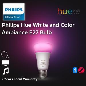 Philips Hue Philips E27 Hue White and Color Ambiance LED Smart Bulb Bluetooth & Zigbee Compatible (Hue Bridge Optional) Works with Alexa & Google Assistant