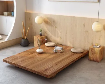 [PRE-ORDER] FF solid wood tatami bedframe Japanese tatami bed frame platform for yoga dance room premium pine wood from New Zealand Free to customize Fashion Natural Sustainable 实木日式榻榻米床架(ETA: 1mth)