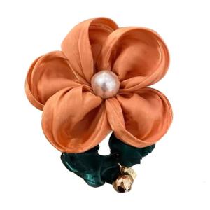 High Elasticity Floral Hairband With Pearls Large Flower Hair Rope Suitable For Women Of Different Ages Seeking Styles