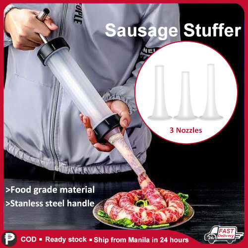 Dadiaei Sausage Stuffer Machine, Manual Sausage Maker, Sausage Extruder Kitchen Meat Grinder Home Filler Processing Tool Making