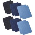 Iron On Denim Patches For Clothing Jeans 12 Pcs, 3 Colors (4.9 inch X 3.7 inch). 