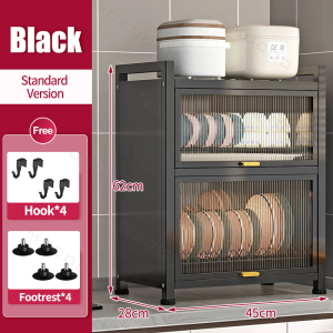 【COD】Kitchen Dish Rack With Cover Plate Organizer Cabinet Aesthetic Dustproof Drainer