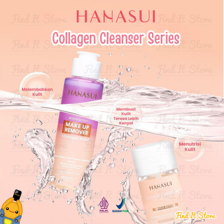 Hanasui Collagen Cleanser Series Collagen Micellar Cleansing Water Waterproof Make Up