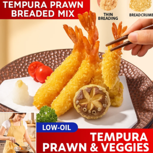 🦐Japanese Tempura Fried Shrimp Coated with Breadcrumbs Crispy and Tender Fried Shrimp Powder Small Crispy Meat Powder Radish懒人调料天妇罗炸粉