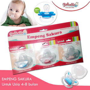 Empeng Dot Bayi Sakura Reliable/Teether Baby Toy/Empeng Mainan Gigi Bayi Silikon-Vegasus Store (COD)