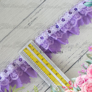 (Per 6 Meter) RDA102 Renda Organdi Cantik Lebar 4Cm