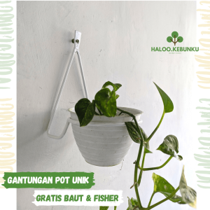 Gantungan Pot Model Unik Minimalis Gratis Baut Rak Bunga Tempel dinding