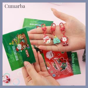 [Cumarba] พวงกุญแจรูปตัวการ์ตูนซานตาคลอสตุ๊กตาหิมะต้นคริสต์มาส5ชิ้นของตกแต่งของขวัญเทศกาล