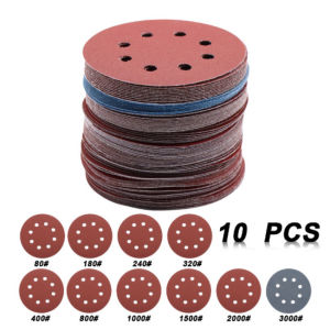 [HCM] (10 tờ) Giấy Nhám Tròn Dán Máy Mài Đường Kính 125mm Giấy Nhám Lỗ Đánh Bóng Epoxy Resin Xả Nhám Sơn Xe -Hesede