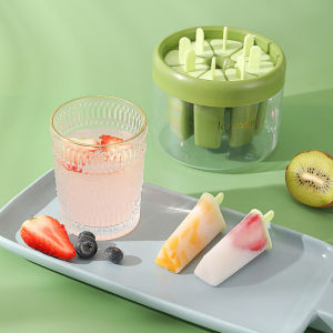 8 Grids Ice Cream Mold Homemade Popsicle Mold Frozen Ice Cream Molds Easy-Release Ice Molds Household Popsicle DIY Ice Jelly Mold