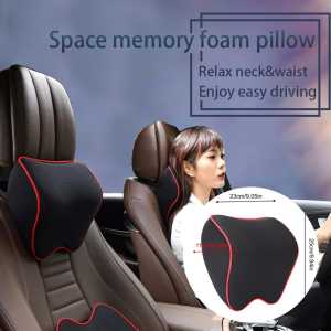 Car Pillow Neck Rest Headrest Head Rest Pillow Back Seat Neck Support Pillow Leather Cushion Pillow Memory Foam Extension Pillow Car Interior Accessories Bantal Kereta Bantal Leher Kereta Proton Perodua Toyota Honda Nissan