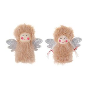 MIRELAE 1Pair Nhiều màu Búp bê thiên thần Giáng sinh Vải nhung Cậu bé và cô bé trong phim hoạt hình. Hoa trang trí thả Chúc mừng Đạo cụ  ảnh Đồ trang trí treo cây thông Noel Trang trí nhà cửa
