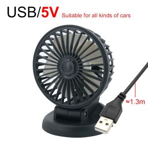 Car Fan USB mini Fan Desktop Fan Cooling Fan 360°Rotating Double Head Car Fan 2 Speed Silent Truck FanCar Strong Dual Fan Air Conditioning Double Booster Cooler Mini Fan For Car Van Truck