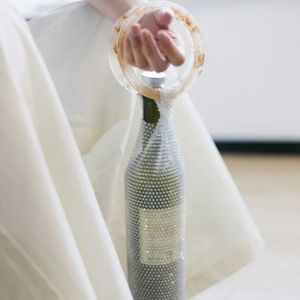 Sacesr Evening Bag Shiny Rhinestones Wine Bag Sparkly Beautiful and Reusable for Travel Wedding Birthday Housewarming and Dinner Pa 9H4B3