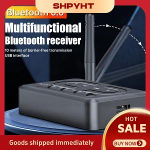 SHPYHT Bluetooth 6.0 Âm Thanh Receiver 3.5Mm AUX RCA Với Mic Hifi Stereo Không Dây Adapter Hỗ Trợ USB U-Đĩa Cho Xe Loa Amp