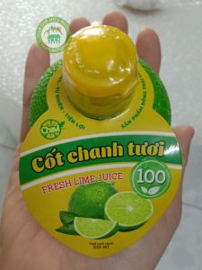 Nước Cốt Chanh Vắt Không Đường - Nguyên chất 100% Chanh tươi CHAVI Long An- lọ 100ml